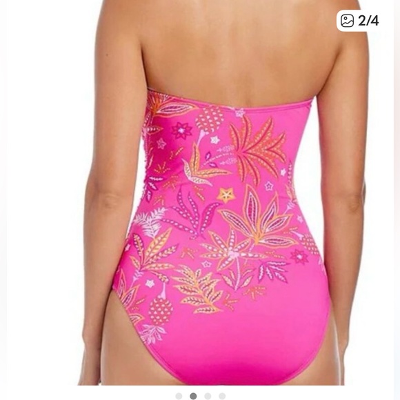 Bleu Rod Beattie Dahlia One Piece Bathing Suit - Picture 2 of 5